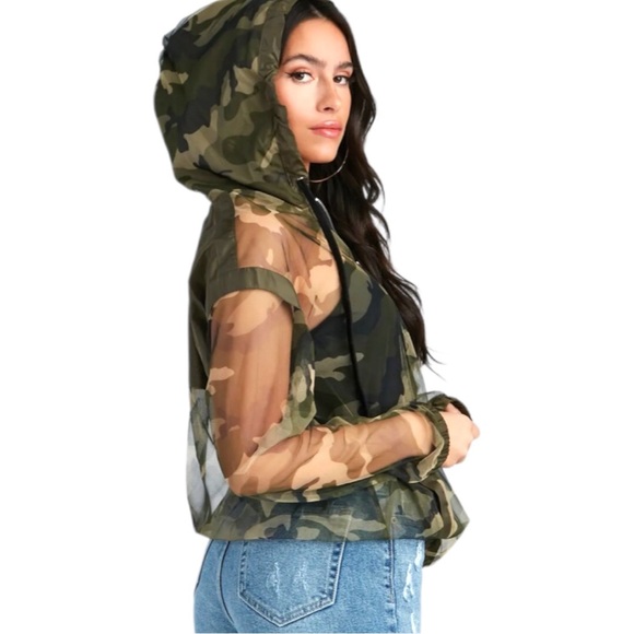 Shinestar Green Utility Jacket Plush Texture Cropped - Picture 2 of 5